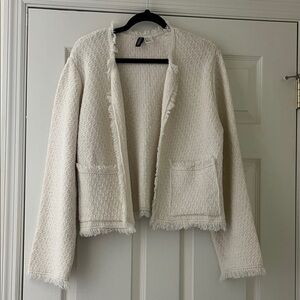 H&M Divided Off-White Textured Cardigan